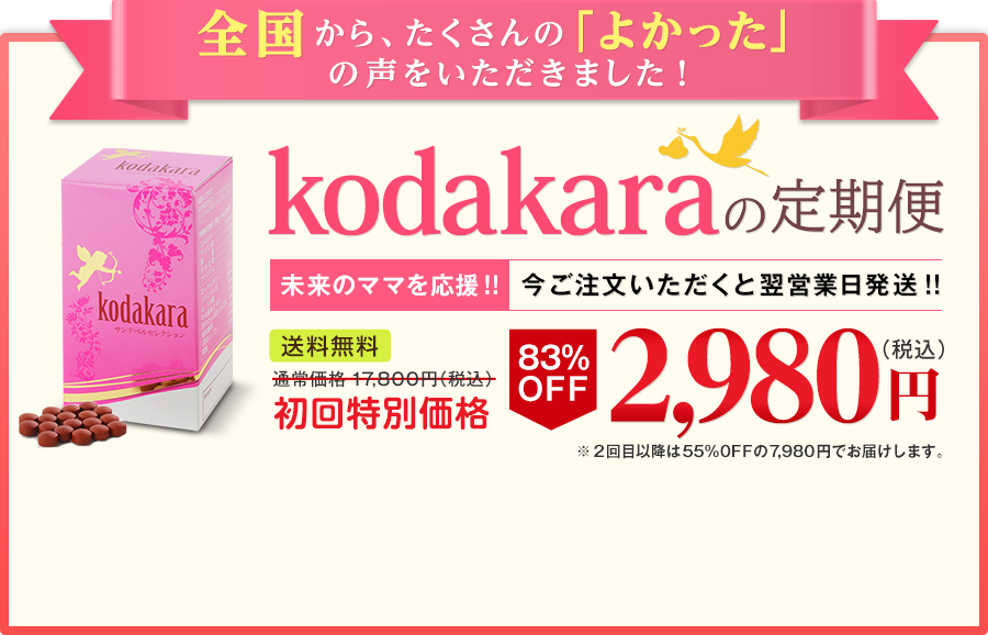 kodakaraの定期便 送料無用 83%OFF 2,980円（税込）