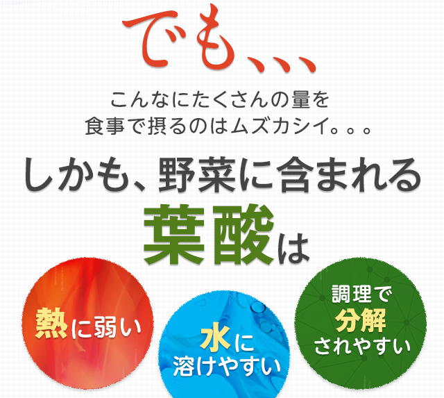 でも、、こんなにたくさんの量を食事で摂るのはムズカシイ・・