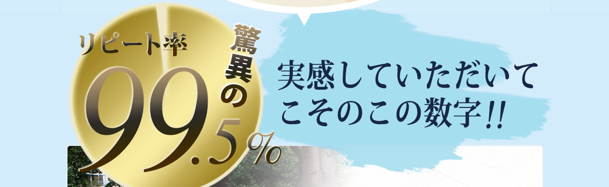 リピート率99.5%