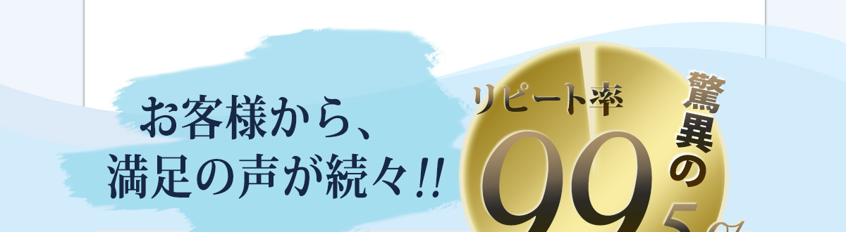 リピート率99.5%